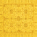 Square Oriental Yellow Traditional Rug, abs3949yw