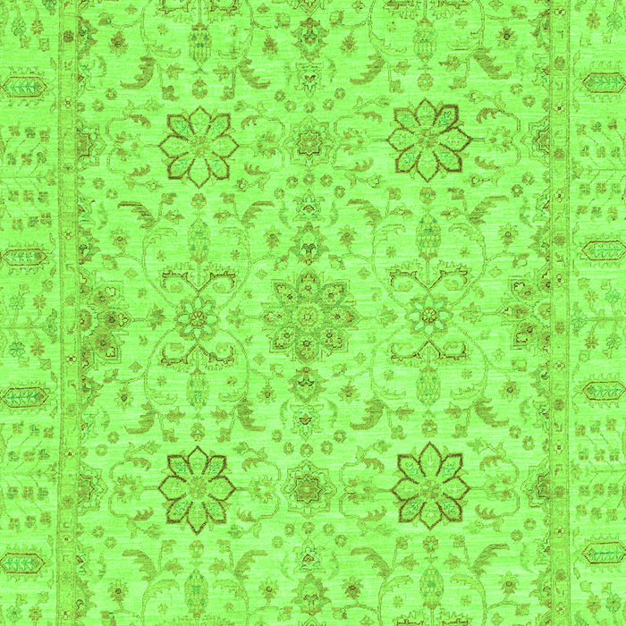 Machine Washable Oriental Green Traditional Area Rugs, wshabs3949grn