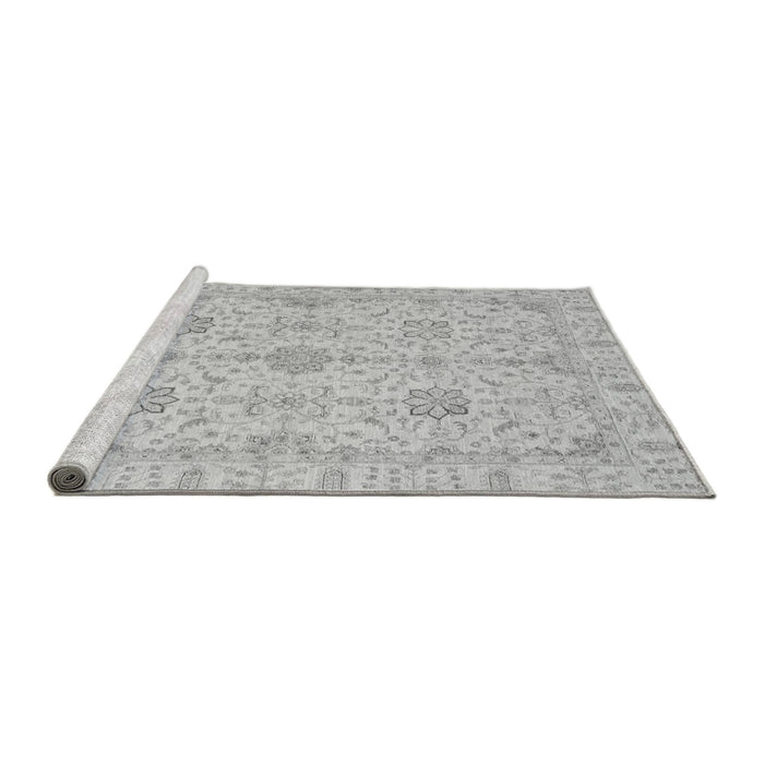 Sideview of Machine Washable Oriental Gray Traditional Rug, wshabs3949gry