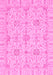 Machine Washable Oriental Pink Traditional Rug, wshabs3949pnk