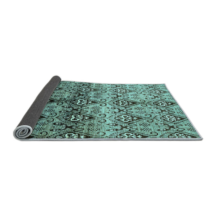 Sideview of Abstract Light Blue Modern Rug, abs394lblu