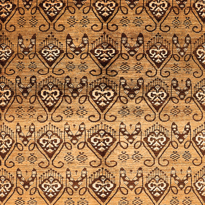 Square Machine Washable Abstract Orange Modern Area Rugs, wshabs394org