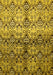 Machine Washable Abstract Yellow Modern Rug, wshabs394yw