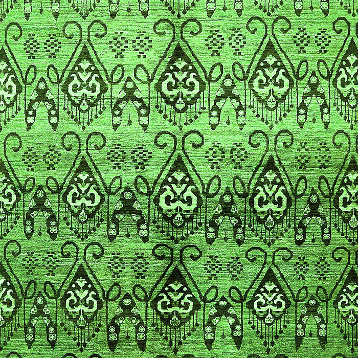 Machine Washable Abstract Green Modern Area Rugs, wshabs394grn