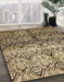 Abstract Bakers Brown Modern Rug in Family Room, abs394