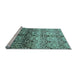 Sideview of Machine Washable Abstract Light Blue Modern Rug, wshabs394lblu