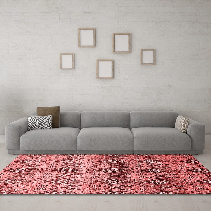 Modern Red Washable Rugs