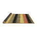 Sideview of Abstract Yellow Modern Rug, abs395