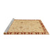 Sideview of Machine Washable Abstract Orange Rug, wshabs3950