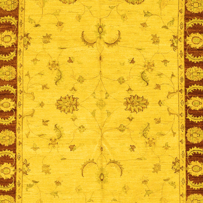 Machine Washable Abstract Yellow Modern Rug, wshabs3950yw