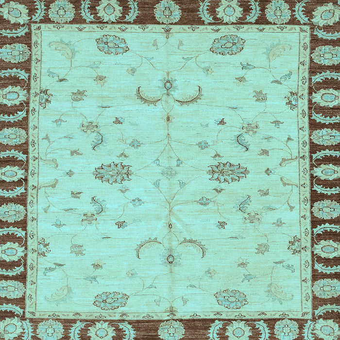 Square Abstract Light Blue Modern Rug, abs3950lblu