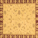 Square Machine Washable Abstract Brown Modern Rug, wshabs3950brn