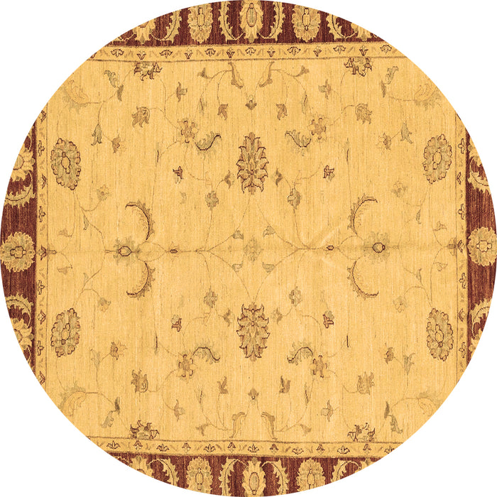 Round Machine Washable Abstract Brown Modern Rug, wshabs3950brn