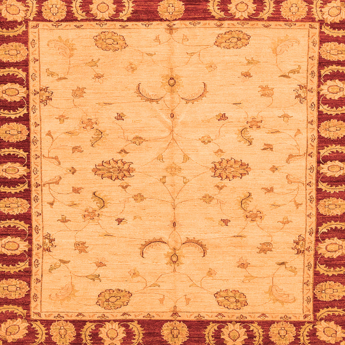 Square Abstract Orange Modern Rug, abs3950org