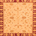 Square Abstract Orange Modern Rug, abs3950org