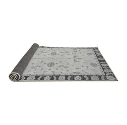 Sideview of Abstract Gray Modern Rug, abs3950gry