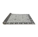 Sideview of Abstract Gray Modern Rug, abs3950gry