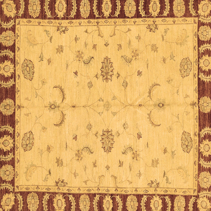 Square Abstract Brown Modern Rug, abs3950brn