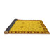 Sideview of Abstract Yellow Modern Rug, abs3950yw