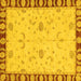 Square Machine Washable Abstract Yellow Modern Rug, wshabs3950yw