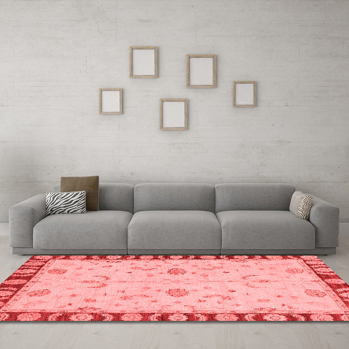 Modern Red Washable Rugs
