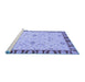 Sideview of Machine Washable Abstract Blue Modern Rug, wshabs3950blu