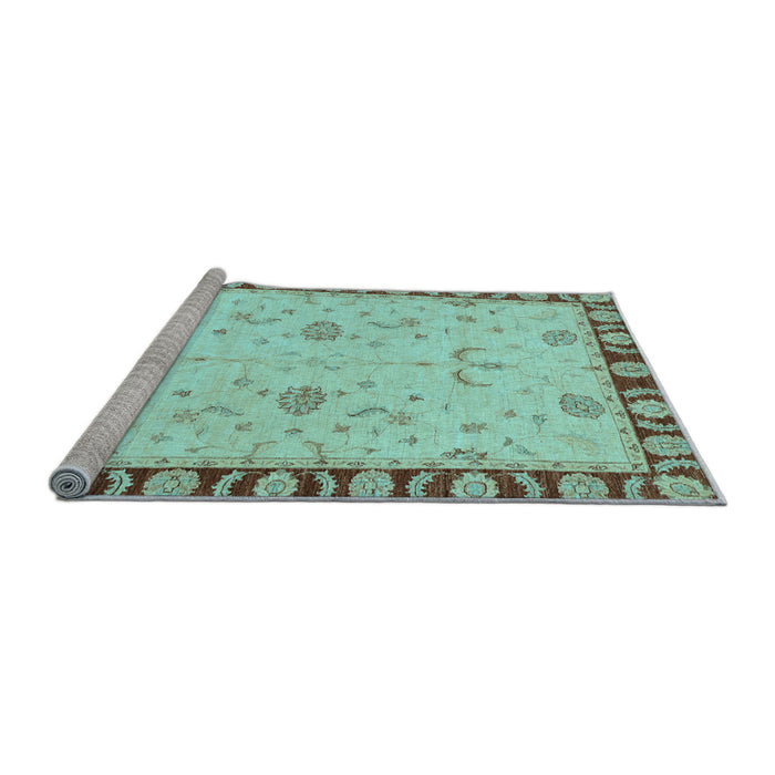 Sideview of Machine Washable Abstract Light Blue Modern Rug, wshabs3950lblu