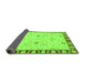 Sideview of Abstract Green Modern Rug, abs3950grn