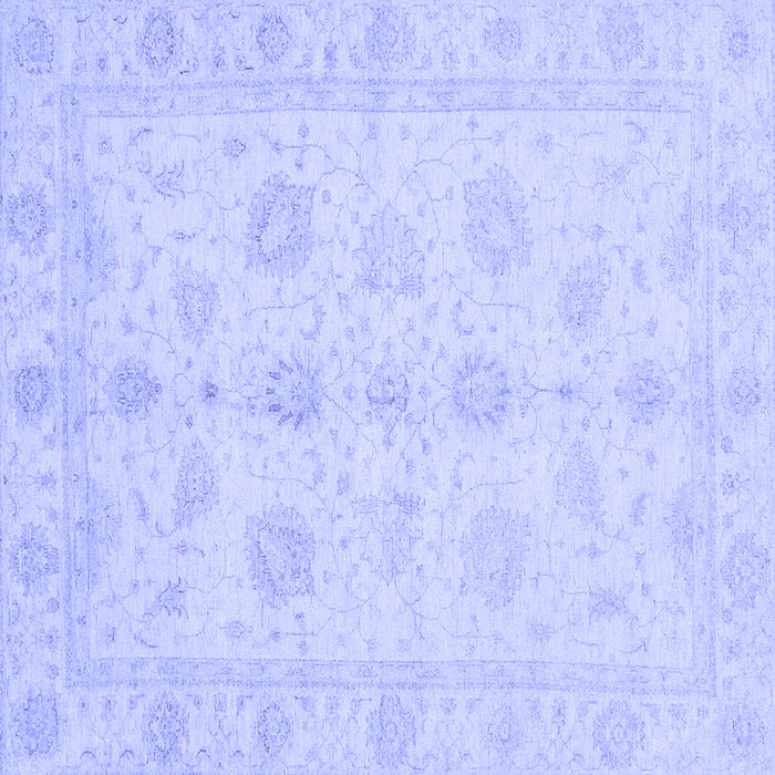 Square Oriental Blue Traditional Rug, abs3951blu