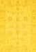 Machine Washable Oriental Yellow Traditional Rug, wshabs3951yw