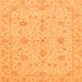 Square Oriental Orange Traditional Rug, abs3952org