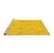 Sideview of Machine Washable Oriental Yellow Traditional Rug, wshabs3952yw