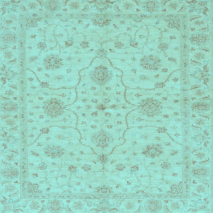 Square Oriental Light Blue Traditional Rug, abs3952lblu