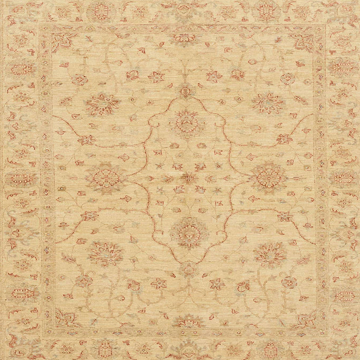 Square Abstract Orange Oriental Rug, abs3952
