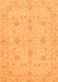 Machine Washable Oriental Orange Traditional Area Rugs, wshabs3952org