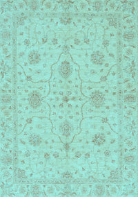 Oriental Light Blue Traditional Rug, abs3952lblu