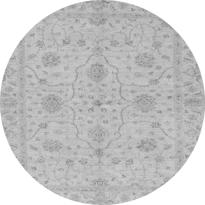 Round Oriental Gray Traditional Rug, abs3952gry