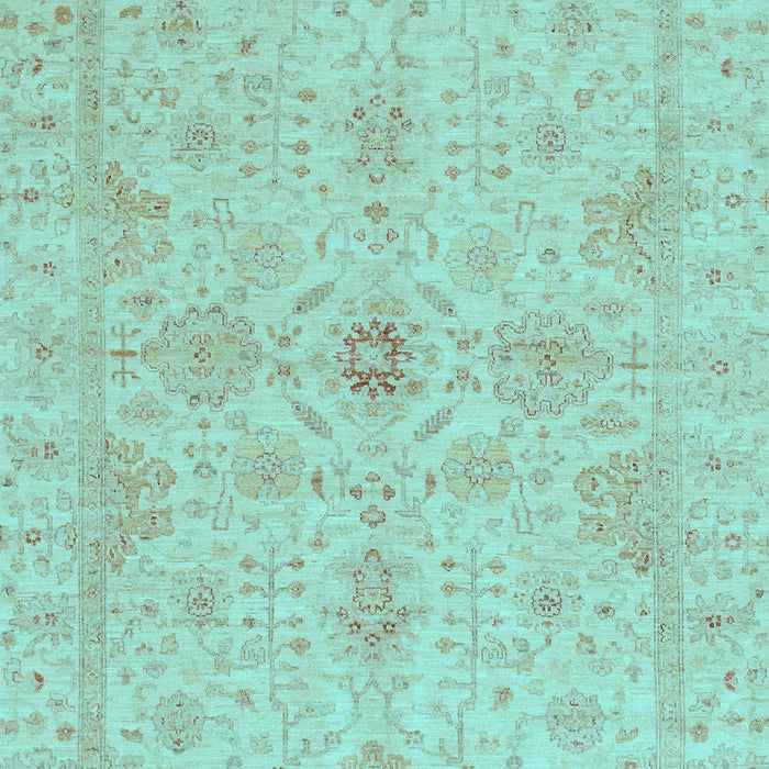 Machine Washable Oriental Light Blue Traditional Rug, wshabs3953lblu