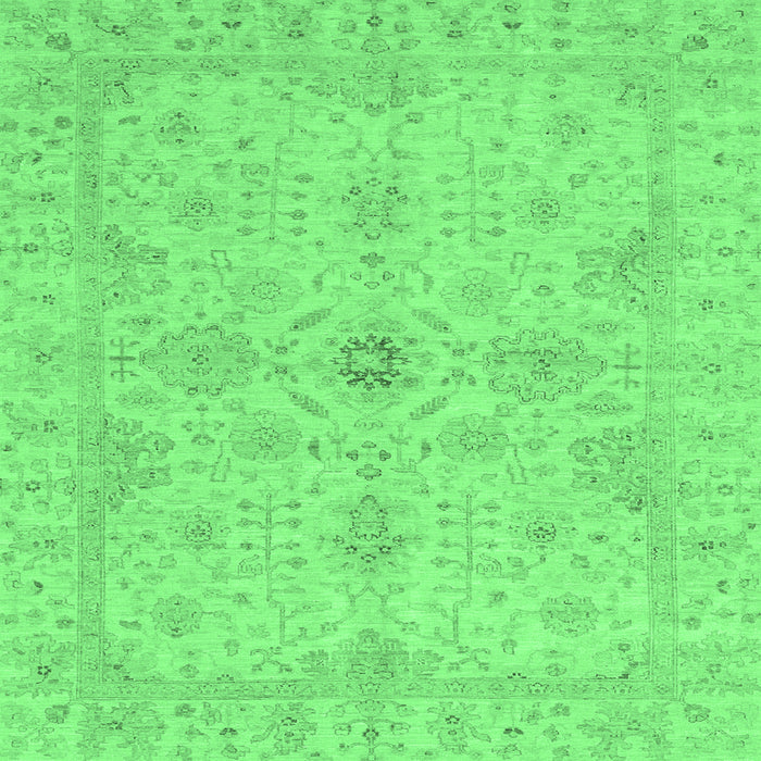 Square Oriental Emerald Green Traditional Rug, abs3953emgrn