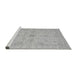 Sideview of Machine Washable Oriental Gray Traditional Rug, wshabs3953gry