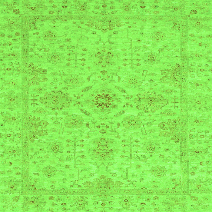 Square Oriental Green Traditional Rug, abs3953grn