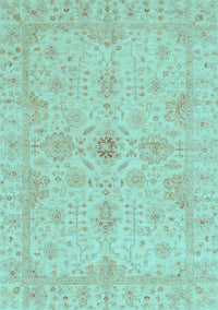 Oriental Light Blue Traditional Rug, abs3953lblu