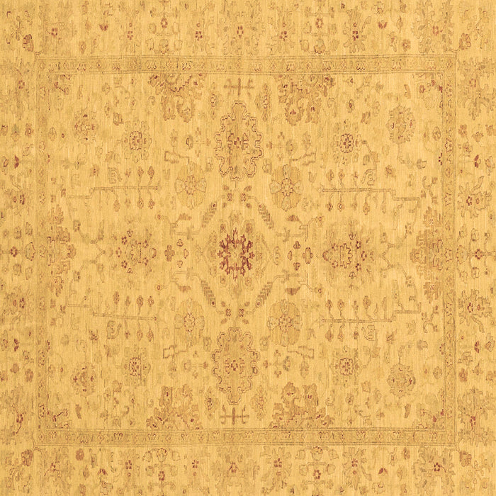 Square Machine Washable Oriental Brown Traditional Rug, wshabs3953brn