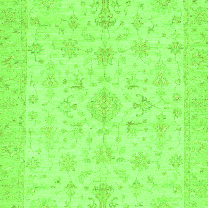 Machine Washable Oriental Green Traditional Area Rugs, wshabs3954grn