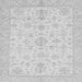 Square Machine Washable Oriental Gray Traditional Rug, wshabs3954gry