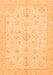 Machine Washable Oriental Orange Traditional Area Rugs, wshabs3954org