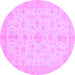 Round Oriental Purple Traditional Rug, abs3954pur