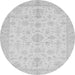 Round Oriental Gray Traditional Rug, abs3954gry