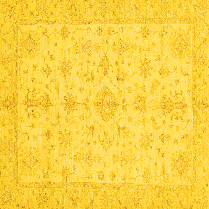 Square Oriental Yellow Traditional Rug, abs3954yw