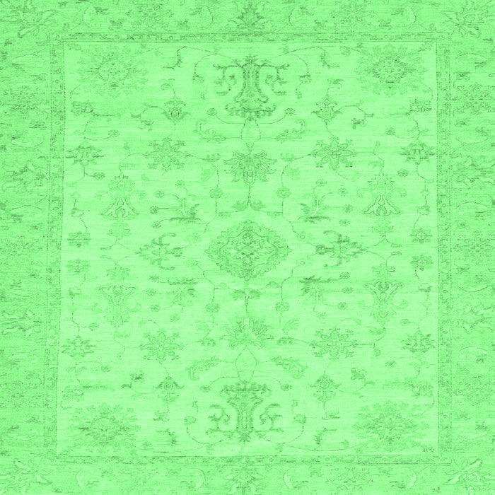Square Oriental Emerald Green Traditional Rug, abs3954emgrn
